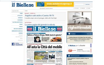 La home page di ilbiellese.it nel 2012