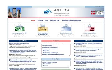 La home page di aslto4.piemonte.it nel 2016