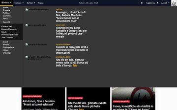 The cuneo24.it home page in 2018