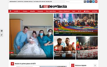 La home page di lanuovaprovincia.it nel 2023