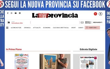 La home page di lanuovaprovincia.it, 25 settembre 2026