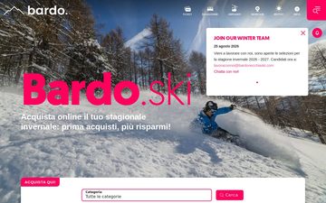 La home page di bardonecchiaski.com, 25 settembre 2026