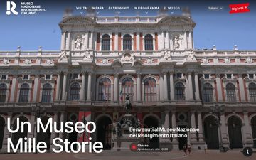 The home page of museorisorgimentotorino.it, 25 September 2026