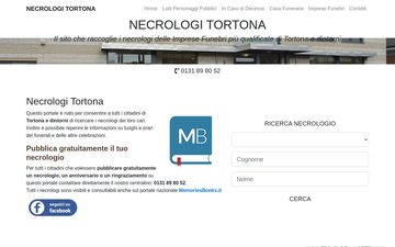 Главная страница necrologitortona.it в 2021 году