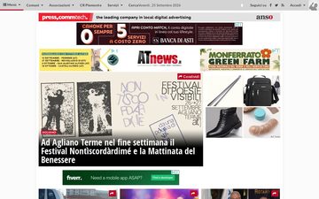 The atnews.it home page, 25 September 2026