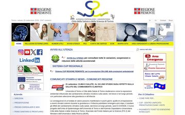 La home page di cittadellasalute.to.it, 25 settembre 2026