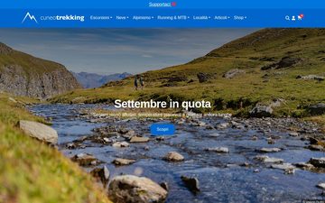 Главная страница cuneotrekking.com, 25 сентября 2026 года