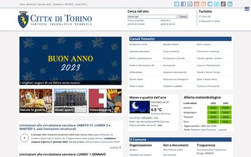 La home page di comune.torino.it nel 2023