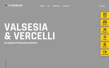 La home page di visitvalsesiavercelli.it nel 2023