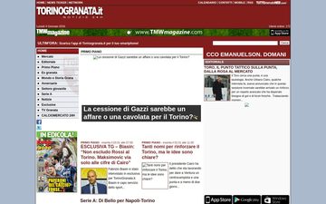 Главная страница torinogranata.it в 2016 году