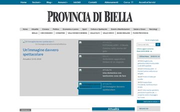 Главная страница laprovinciadibiella.it в 2018 году