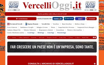 La home page di vercellioggi.it, 26 settembre 2026