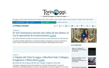 La home page di torinoggi.it nel 2019