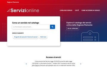 La home page di sistemapiemonte.it nel 2023