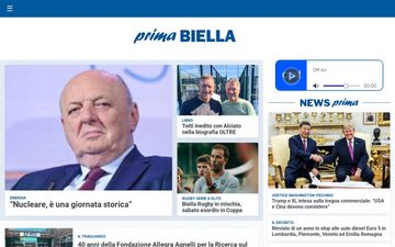 La home page di primabiella.it, 25 settembre 2026