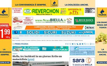 Главная страница newsbiella.it, 25 сентября 2026 года
