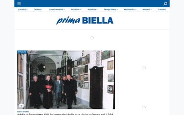 La home page di primabiella.it nel 2023