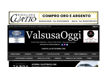 La home page di valsusaoggi.it, 26 settembre 2026