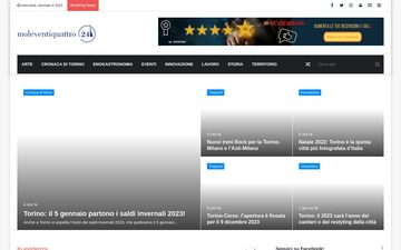 La home page di mole24.it nel 2023