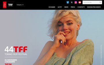 La home page di torinofilmfest.org, 26 settembre 2026
