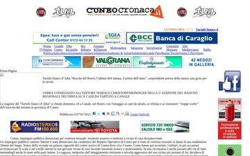 The cuneocronaca.it home page in 2015