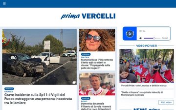 La home page di primavercelli.it, 25 settembre 2026