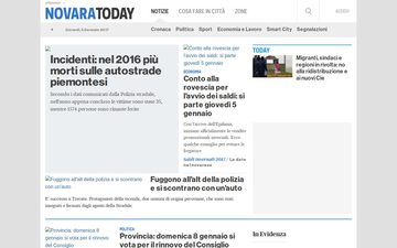 Главная страница novaratoday.it в 2017 году