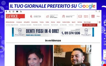 The homepage of giornalelavoce.it, 25 September 2026