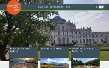 La home page di piemonteitalia.eu nel 2023