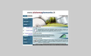 La home page di sistemapiemonte.it nel 2001
