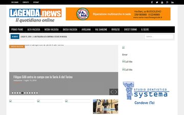 The lagendanews.com home page in 2018
