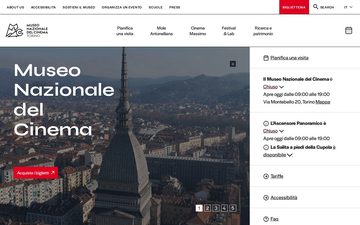 La home page di museocinema.it, 25 settembre 2026