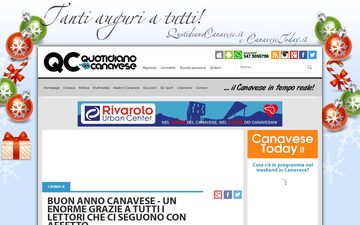 La home page di quotidianocanavese.it nel 2018
