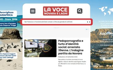 La home page di lavocedinovara.com, 25 settembre 2026