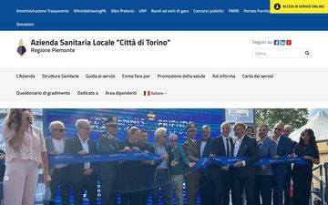 La home page di aslcittaditorino.it, 25 settembre 2026