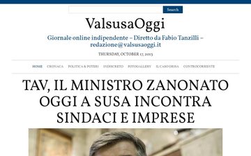 La home page di valsusaoggi.it nel 2013