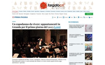 La home page di targatocn.it nel 2023