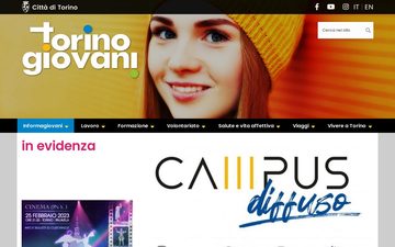 La home page di torinogiovani.it nel 2023