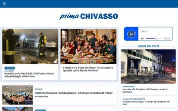 La home page di primachivasso.it, 25 settembre 2026