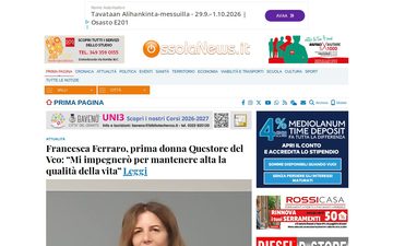 Главная страница ossolanews.it, 25 сентября 2026 года