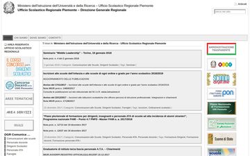 Главная страница istruzionepiemonte.it в 2018 году