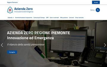 La home page di aziendazero.piemonte.it nel 2022