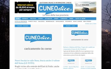 The cuneodice.it home page in 2017