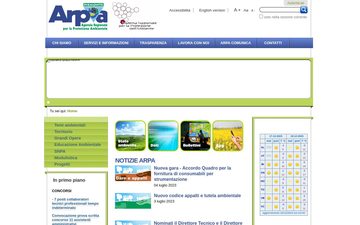 Главная страница arpa.piemonte.it в 2023 году