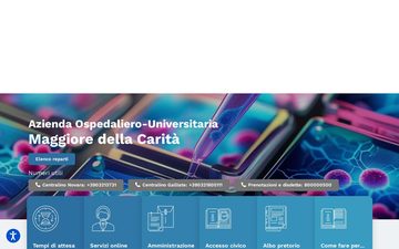Главная страница maggioreosp.novara.it, 25 сентября 2026 года