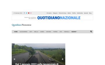 La home page di quotidianopiemontese.it nel 2023