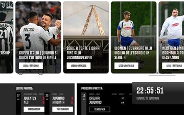 La home page di juventus.com, 25 settembre 2026