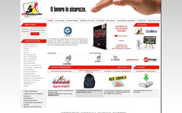 La home page di aamonferrato.com nel 2014
