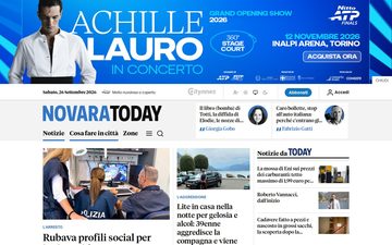 Главная страница novaratoday.it, 25 сентября 2026 года