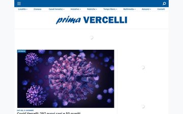 La home page di primavercelli.it nel 2022